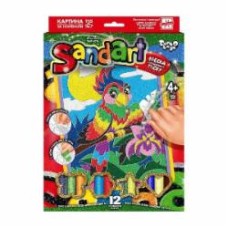 Набор для творчества Danko Toys Фреска из песка Sand Art №6 попугай SA-01-06
