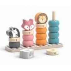 Сортер Viga Toys PolarB деревянная пирамидка Зверята 44022