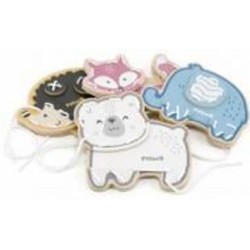 Шнуровка деревянная Viga Toys PolarB Зверюшки 4 шт 44044
