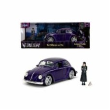 Автомобиль Jada 1:24 Volkswagen Beetle с фигуркой Венздей 253255076