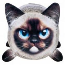 Мягкая игрушка подарочная INKATOYS Сиам 28 см серый с принтом PRII1_SU