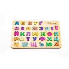 Деревянная доска PuzzleOk развивающие Буквы Арт-11229 11229