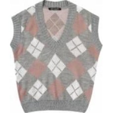 Жилет для девочки ART KNIT Ромб р.116 серый 26295