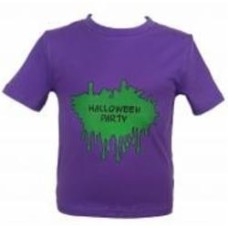 Футболка для девочек/для мальчиков WP Merchandise Halloween Клякса р.128–134 фиолетовый 22134