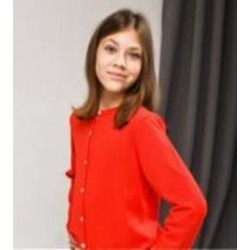 Кофточка детская для девочки ART KNIT морковно-красная р.128 1015 Красная 025417