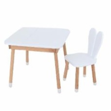 Комплект стол и стул ArinWOOD детский 4-025W-DESK белый