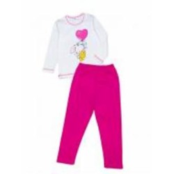 Пижама для девочек для девочек Luna Kids Зайчонок с шариком р.92-98 малиновый 0028