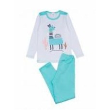 Пижама для девочек для девочек Luna Kids Лама р.146 ментол 0030