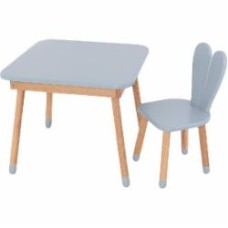 Комплект мебели детский ArinWOOD Зайчик Table с ящиком серый 04025 серый