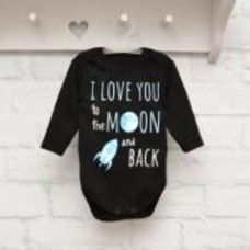 Боди детское унисекс Blanka І love you to the moon and back р.92 черный 110121