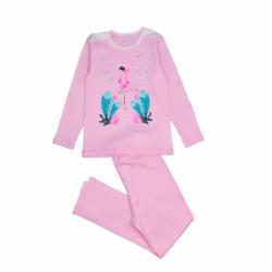 Пижама для девочек Luna Kids трикотажная Фламинго р.98–104 розовый