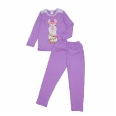 Пижама для девочек Luna Kids трикотажная Лама р.92-98 сиреневый