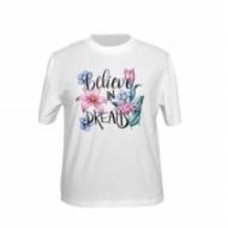 Футболка для девочек WP Merchandise Believe in dreams р.116 белый FWPKIDTSBD23WT116