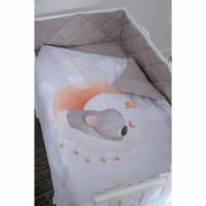 Комплект для детской кроватки Baby Veres Коала стеганый белый с бежевым 219.16