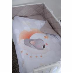 Комплект для детской кроватки Baby Veres Коала стеганый белый с бежевым 219.16