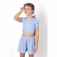 Костюм для девочек Mevis (2) р.140 голубой 4883