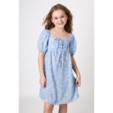 Платье Mevis р.140 голубой 4905