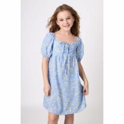 Платье Mevis р.140 голубой 4905