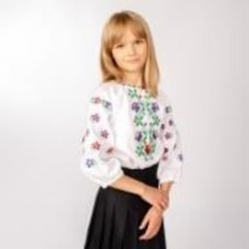 Вышиванка для девочек Эдельвика р.152 белый 382-23/09