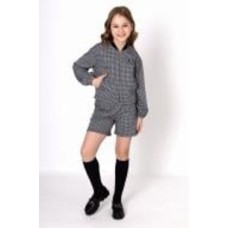 Костюм школьный для девочки Mevis (01) р. 122 черно-белый Арт. 5166