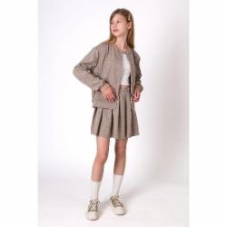 Костюм школьный для девочки Mevis (01) р. 134 бежево-коричневый Арт. 5156