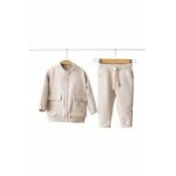 Костюм для мальчиков MagBaby Bomber р.110 слоновая кость 103755