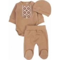 Комплект детской одежды Dexter`s (боди + ползунки + шапочка) коричневый р.56 d188вфк
