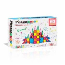 Конструктор магнитный PICASSO TILES 60 деталей PTM60