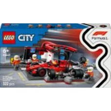 Конструктор LEGO City Пит-стоп и пит-экипаж F1® с болидом Ferrari 60443