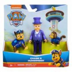 Игровой набор Spin Master Paw Patrol Коллекционная фигурка щенка-спасителя Гонщика, мэра Гамдингера и кота SM17706/6070746