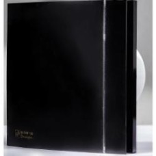 Вытяжной вентилятор Soler&Palau SILENT-200 CRZ BLACK DESIGN 4C с таймером чорный глянец 5210628600