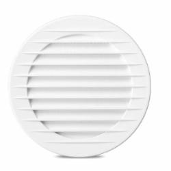 Решетка вентиляционная AirRoxy круглая с сеткой AOzS 80 white пластик белый