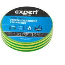 Изолента Expert Power 0,18х19 мм 20 м желто-зеленая ПВХ