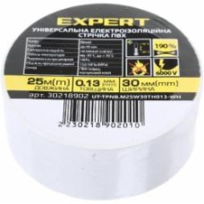 Изолента Expert Power ПВХ 0,13x30 мм 25 м белая ПВХ
