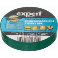 Изолента Expert Power ПВХ 0,13x15 мм 25 м зеленая ПВХ