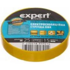 Изолента Expert Power ПВХ 0,13x15 мм 25 м желтая ПВХ