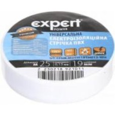 Изолента Expert Power 0,13x19 мм 25 м матовая белая ПВХ