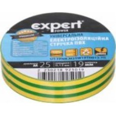 Изолента Expert Power ПВХ 0,13x19 мм 25 м желто-зеленая ПВХ YL-TPNB.M25W19TH013-