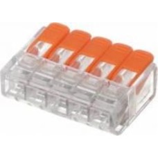 Клемма быстрого монтажа на 5 проводников с рычагами EMT 5x0,2-4/2,5 мм 3 шт. прозрачный