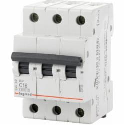 Автоматический выключатель Legrand RX3 4,5кА 16А 3Р C 419708