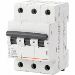 Автоматический выключатель Legrand RX3 4,5кА 20А 3Р C 419709