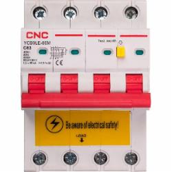 Дифференциальный автомат CNC YCB9LE-80M 4P C63 6000A 30mA 230V NV821969