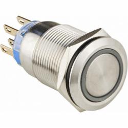 Кнопка Аско-Укрем плоская с подсветкой TYJ 19-272 12V 2NO+2NC A0140010254