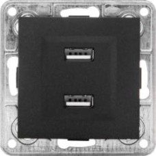 Розетка USB двойная LXL Tesla TLXL3533A графит 8536699090 Розетка USB двойная LXL Tesla TLXL3533A графит 8536699090