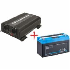 Комплект GYS инвертор PSW 2002W-12V и аккумулятор Ective AGM 12V 135Ah DC 135S