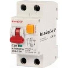 Дифференциальный автомат E.NEXT (e.industrial.elcb.2.30.С20) 2р С 20 А 30 мА 10 кА i0230004