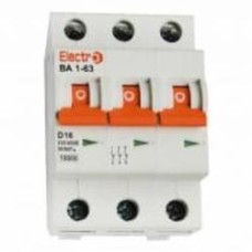 Автоматический выключатель ElectrO ВА1-63 10kА 3P 10А D 10VA63D3010
