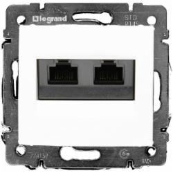 Розетка компьютерная двойная Legrand Valena RJ45 CAT5 UTP белый 774239