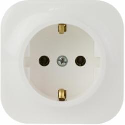 Розетка с заземлением Legrand Quteo 2К+З без шторок белый 782211