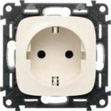 Розетка с заземлением Legrand Allure без шторок кремовый 753821